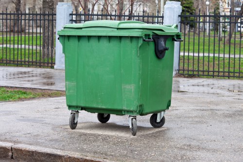 Community members participating in a recycling program