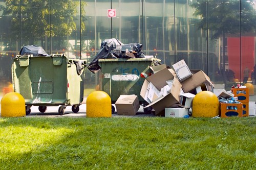 Professional team responsibly disposing of large furniture items