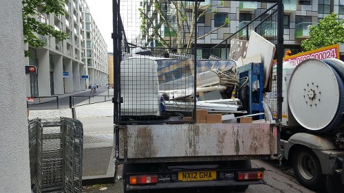 Recycling bins in a North West London neighborhood