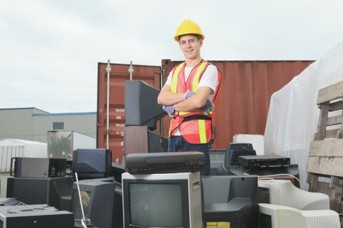 Licensed waste clearance service in action